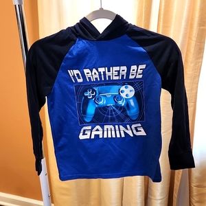 Long sleeved hooded t-shirt